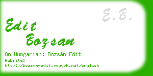 edit bozsan business card